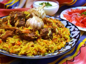 Plov is a traditional food in Azerbaijan